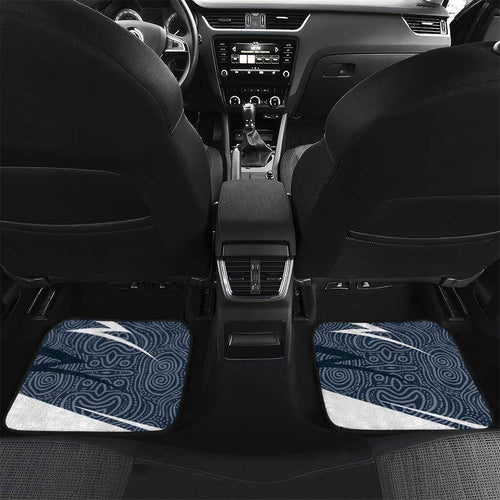 Carlton Blues Australian Football Car Mats Superhero Mascot With Indigenous Pattern Art