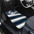 Carlton Blues Australian Football Car Mats Superhero Mascot With Indigenous Pattern Art
