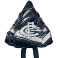 Carlton Blues Australian Football Cloak Superhero Mascot With Indigenous Pattern Art