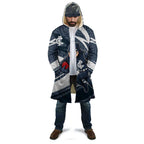 Carlton Blues Australian Football Cloak Superhero Mascot With Indigenous Pattern Art