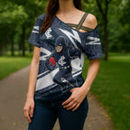 Carlton Blues Australian Football Cross Shoulder Shirt Superhero Mascot With Indigenous Pattern Art