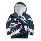 Carlton Blues Australian Football Kid Hoodie Superhero Mascot With Indigenous Pattern Art