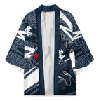 Carlton Blues Australian Football Kimono Superhero Mascot With Indigenous Pattern Art