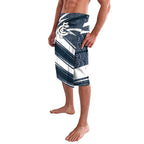 Carlton Blues Australian Football Lavalava Superhero Mascot With Indigenous Pattern Art