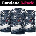 Carlton Blues Australian Football Neck Gaiter Superhero Mascot With Indigenous Pattern Art