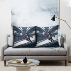 Carlton Blues Australian Football Pillow Cover Superhero Mascot With Indigenous Pattern Art