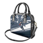 Carlton Blues Australian Football Shoulder Handbag Superhero Mascot With Indigenous Pattern Art