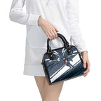 Carlton Blues Australian Football Shoulder Handbag Superhero Mascot With Indigenous Pattern Art