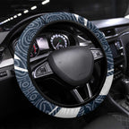 Carlton Blues Australian Football Steering Wheel Cover Superhero Mascot With Indigenous Pattern Art