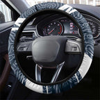 Carlton Blues Australian Football Steering Wheel Cover Superhero Mascot With Indigenous Pattern Art