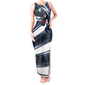 Carlton Blues Australian Football Tank Maxi Dress Superhero Mascot With Indigenous Pattern Art