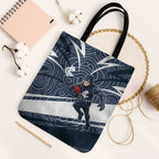 Carlton Blues Australian Football Tote Bag Superhero Mascot With Indigenous Pattern Art