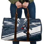 Carlton Blues Australian Football Travel Bag Superhero Mascot With Indigenous Pattern Art