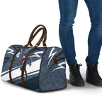 Carlton Blues Australian Football Travel Bag Superhero Mascot With Indigenous Pattern Art