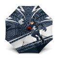 Carlton Blues Australian Football Umbrella Superhero Mascot With Indigenous Pattern Art