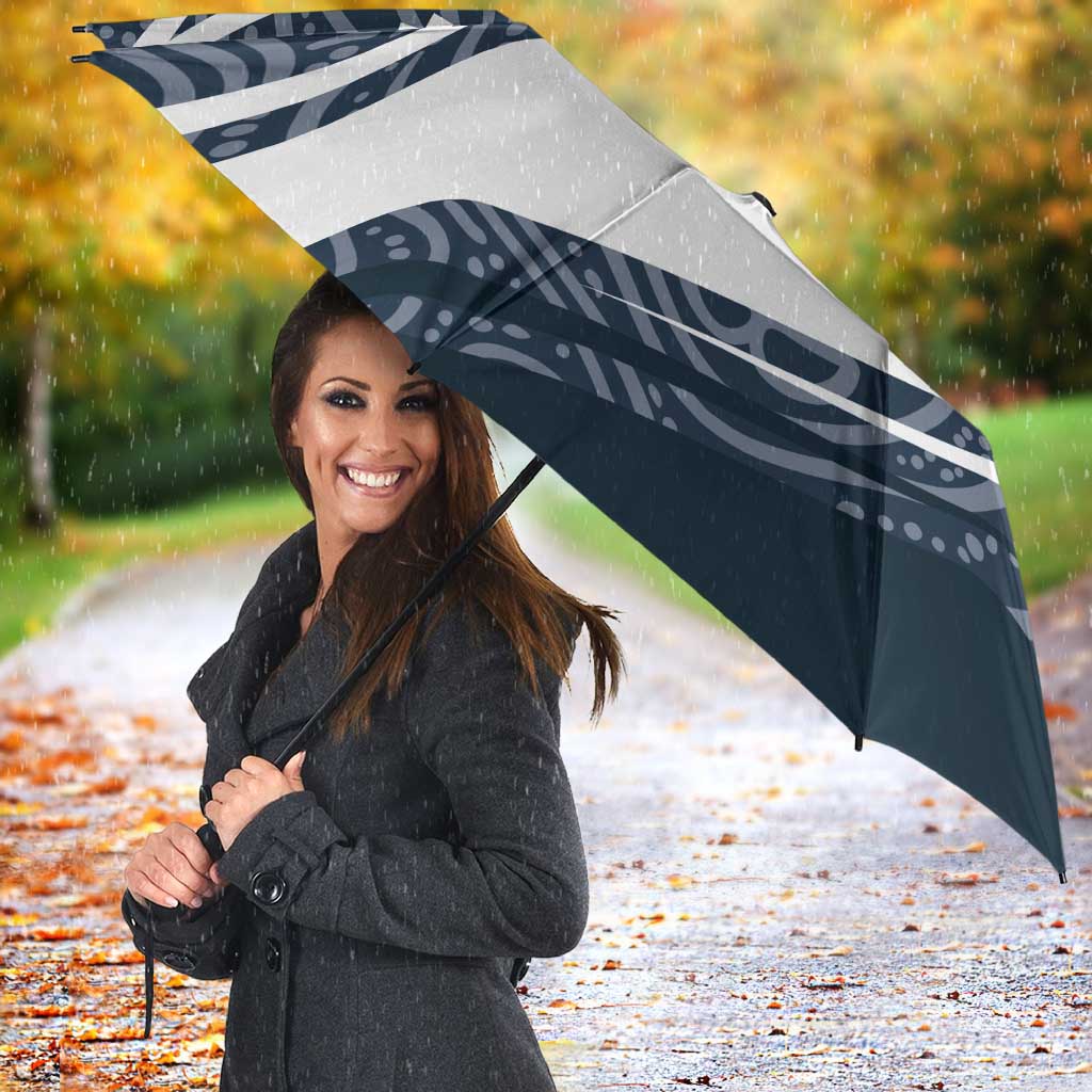 Carlton Blues Australian Football Umbrella Superhero Mascot With Indigenous Pattern Art
