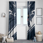 Carlton Blues Australian Football Window Curtain Superhero Mascot With Indigenous Pattern Art