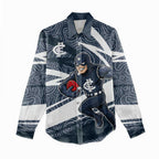 Carlton Blues Australian Football Women Casual Shirt Superhero Mascot With Indigenous Pattern Art