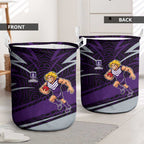 Fremantle Dockers Australian Football Laundry Basket Athletic Hero Mascot With Indigenous Pattern Art