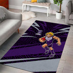 Fremantle Dockers Australian Football Area Rug Athletic Hero Mascot With Indigenous Pattern Art