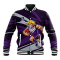 Fremantle Dockers Australian Football Baseball Jacket Athletic Hero Mascot With Indigenous Pattern Art