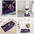 Fremantle Dockers Australian Football Bathroom Set Athletic Hero Mascot With Indigenous Pattern Art