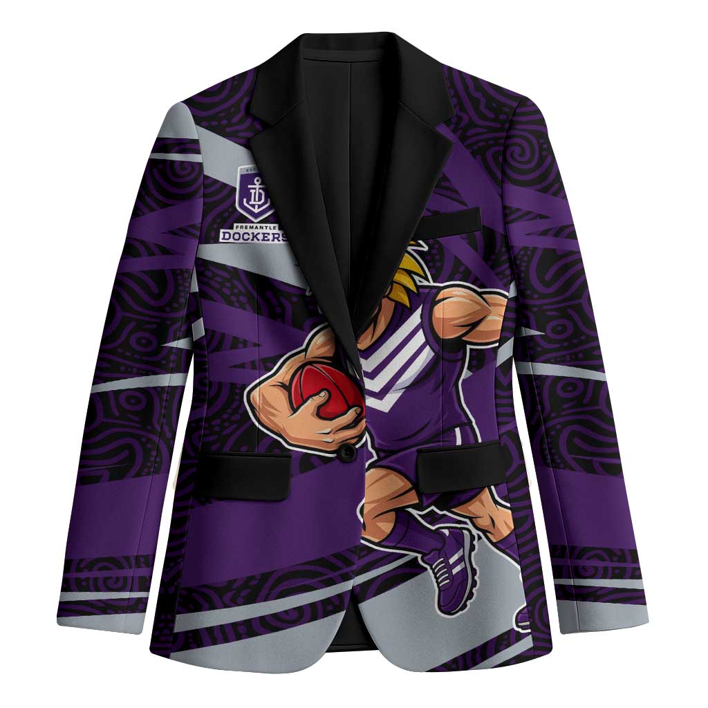 Fremantle Dockers Australian Football Blazer Athletic Hero Mascot With Indigenous Pattern Art