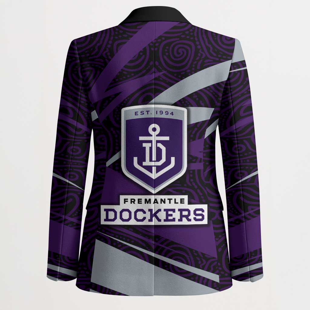 Fremantle Dockers Australian Football Blazer Athletic Hero Mascot With Indigenous Pattern Art
