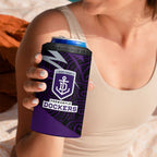 Fremantle Dockers Australian Football 4 in 1 Can Cooler Tumbler Athletic Hero Mascot With Indigenous Pattern Art