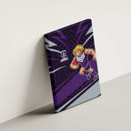 Fremantle Dockers Australian Football Canvas Wall Art Athletic Hero Mascot With Indigenous Pattern Art