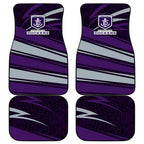 Fremantle Dockers Australian Football Car Mats Athletic Hero Mascot With Indigenous Pattern Art