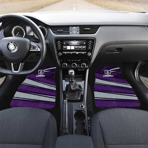Fremantle Dockers Australian Football Car Mats Athletic Hero Mascot With Indigenous Pattern Art