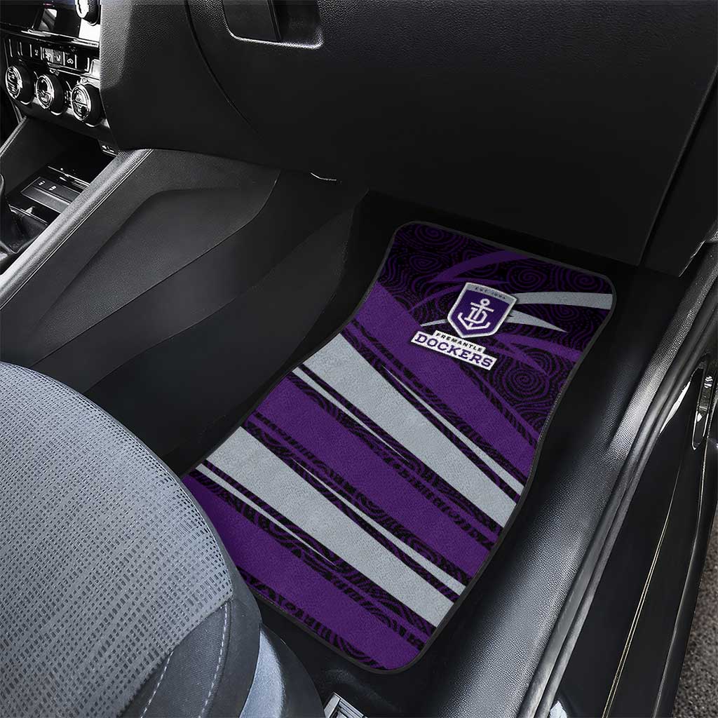 Fremantle Dockers Australian Football Car Mats Athletic Hero Mascot With Indigenous Pattern Art