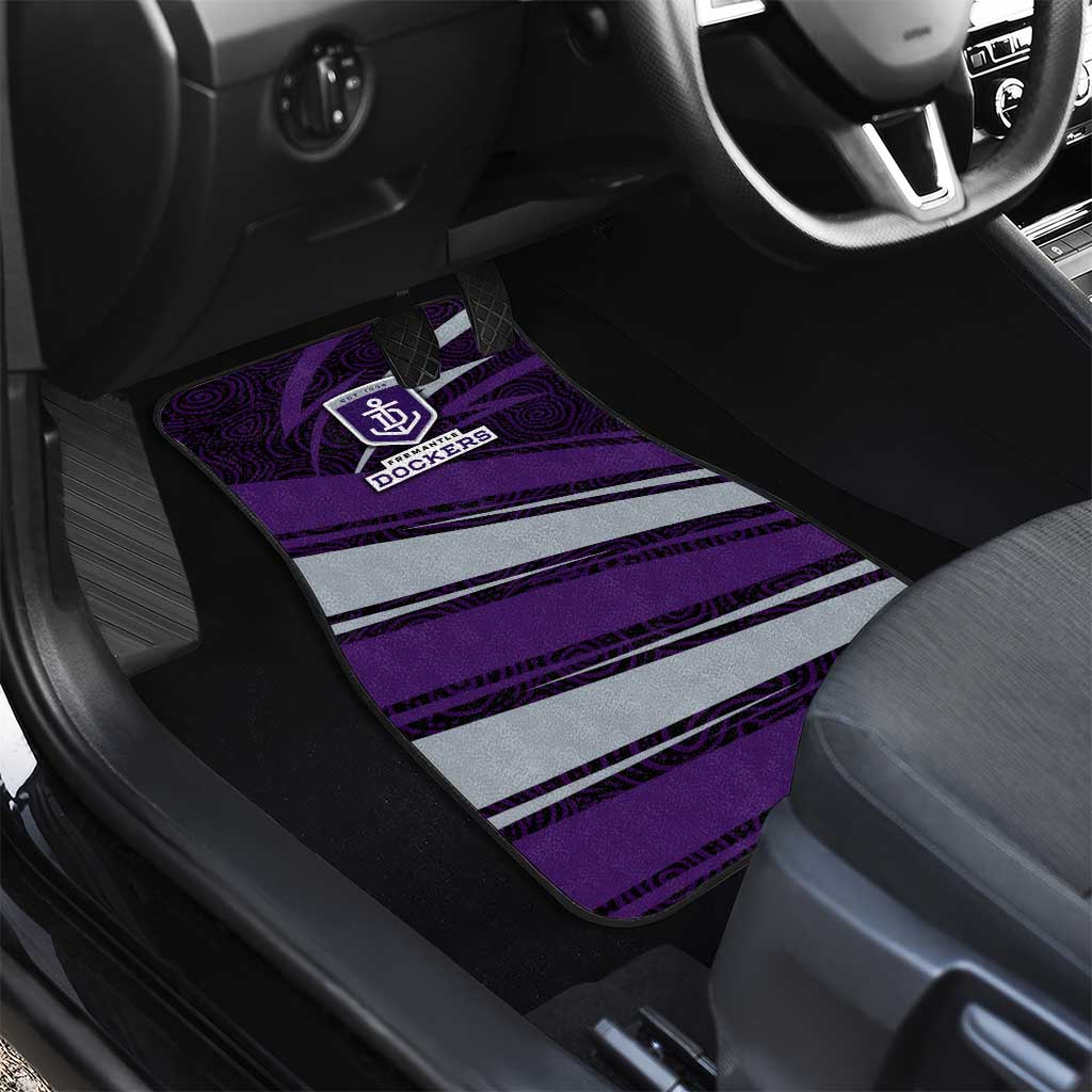 Fremantle Dockers Australian Football Car Mats Athletic Hero Mascot With Indigenous Pattern Art