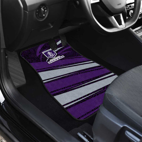 Fremantle Dockers Australian Football Car Mats Athletic Hero Mascot With Indigenous Pattern Art