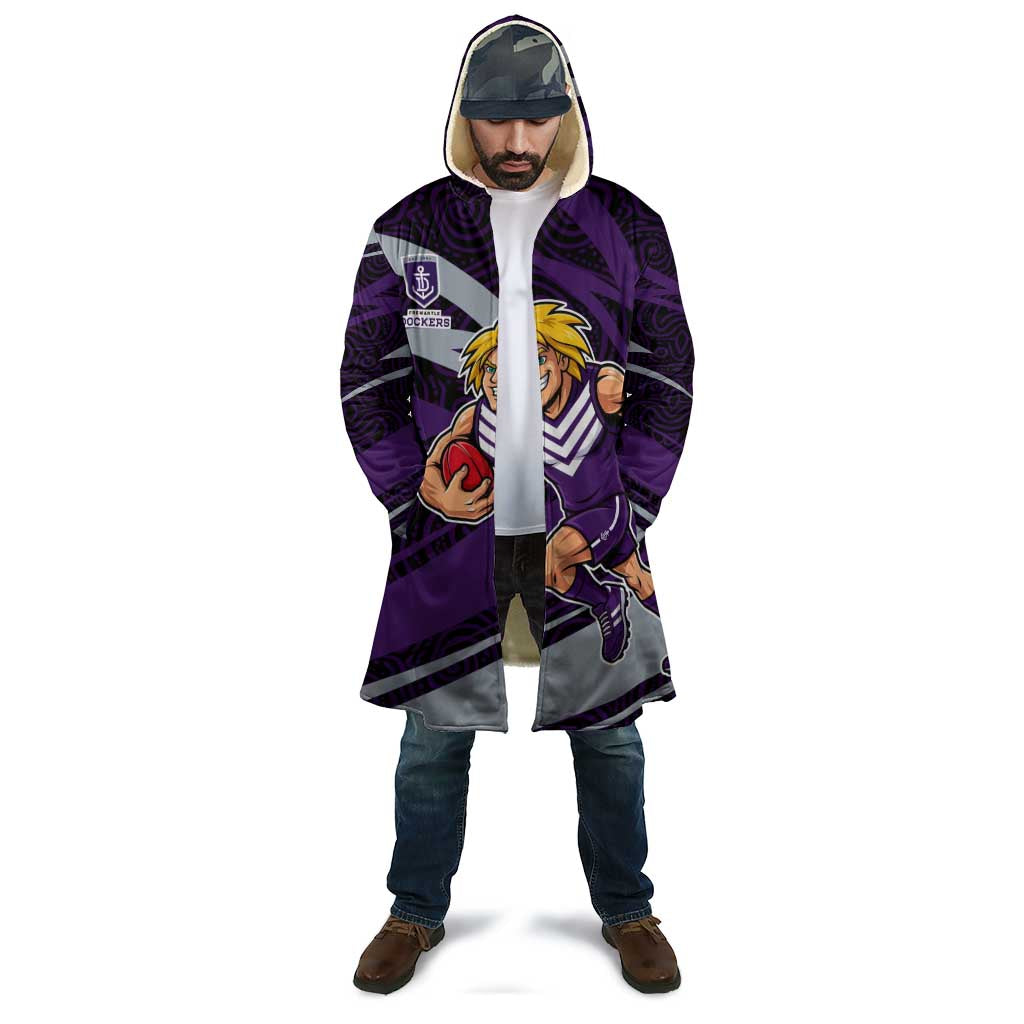 Fremantle Dockers Australian Football Cloak Athletic Hero Mascot With Indigenous Pattern Art