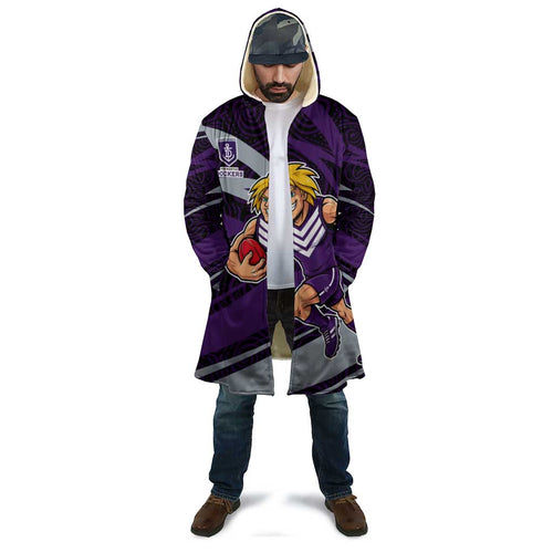 Fremantle Dockers Australian Football Cloak Athletic Hero Mascot With Indigenous Pattern Art