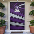 Fremantle Dockers Australian Football Door Cover Athletic Hero Mascot With Indigenous Pattern Art
