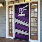Fremantle Dockers Australian Football Door Cover Athletic Hero Mascot With Indigenous Pattern Art