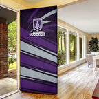 Fremantle Dockers Australian Football Door Cover Athletic Hero Mascot With Indigenous Pattern Art