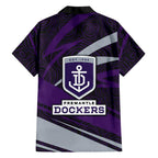 Fremantle Dockers Australian Football Family Matching Mermaid Dress and Hawaiian Shirt Athletic Hero Mascot With Indigenous Pattern Art