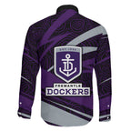 Fremantle Dockers Australian Football Family Matching Mermaid Dress and Hawaiian Shirt Athletic Hero Mascot With Indigenous Pattern Art