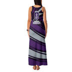 Fremantle Dockers Australian Football Family Matching Tank Maxi Dress and Hawaiian Shirt Athletic Hero Mascot With Indigenous Pattern Art