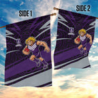 Fremantle Dockers Australian Football Garden Flag Athletic Hero Mascot With Indigenous Pattern Art