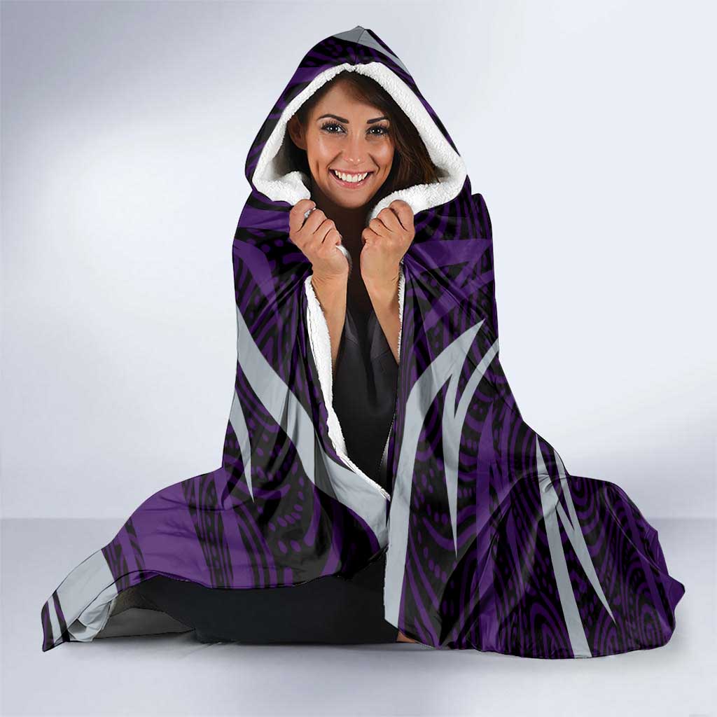 Fremantle Dockers Australian Football Hooded Blanket Athletic Hero Mascot With Indigenous Pattern Art