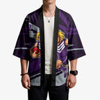 Fremantle Dockers Australian Football Kimono Athletic Hero Mascot With Indigenous Pattern Art