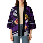 Fremantle Dockers Australian Football Kimono Athletic Hero Mascot With Indigenous Pattern Art