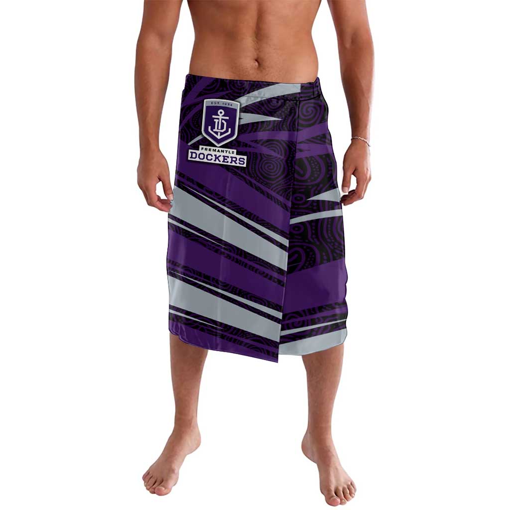 Fremantle Dockers Australian Football Lavalava Athletic Hero Mascot With Indigenous Pattern Art