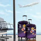 Fremantle Dockers Australian Football Luggage Cover Athletic Hero Mascot With Indigenous Pattern Art