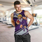 Fremantle Dockers Australian Football Men Tank Top Athletic Hero Mascot With Indigenous Pattern Art